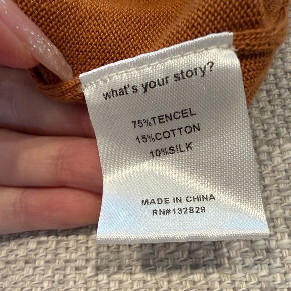 Weekend Stories Midi Slip Dress in Warm Orange Rust size Small - Picture 6 of 11